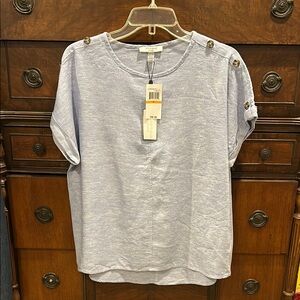 Cable & Gauge Linen Top NWT S